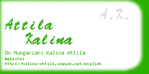 attila kalina business card